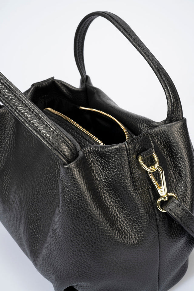 Maia Cognac Leather Bag by Prim & Proper - - Prim & Proper - CUOIO L 27 cm x W 13 cm x H 17 cm