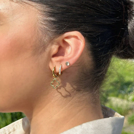 Simple Clover Earrings | 18k Gold Plated - - Prim & Proper -