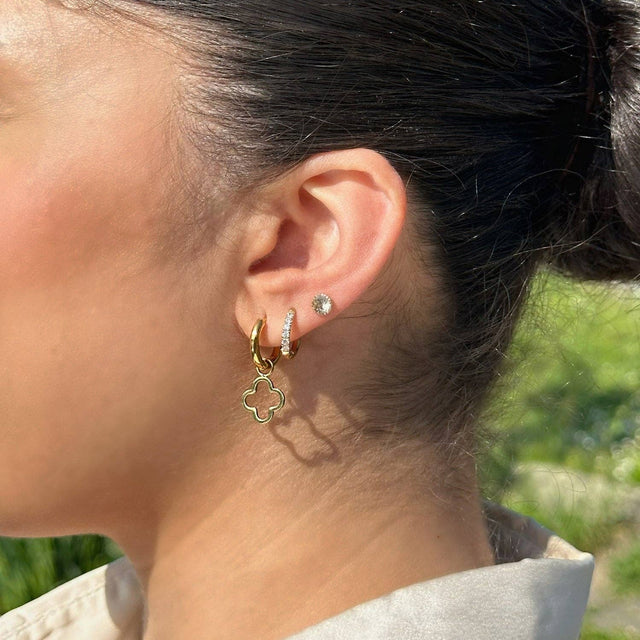 Simple Clover Earrings | 18k Gold Plated - - Prim & Proper -
