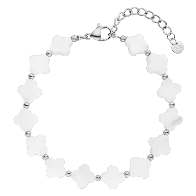 White Clovers Anklet | 18k Gold Plated - - Prim & Proper -