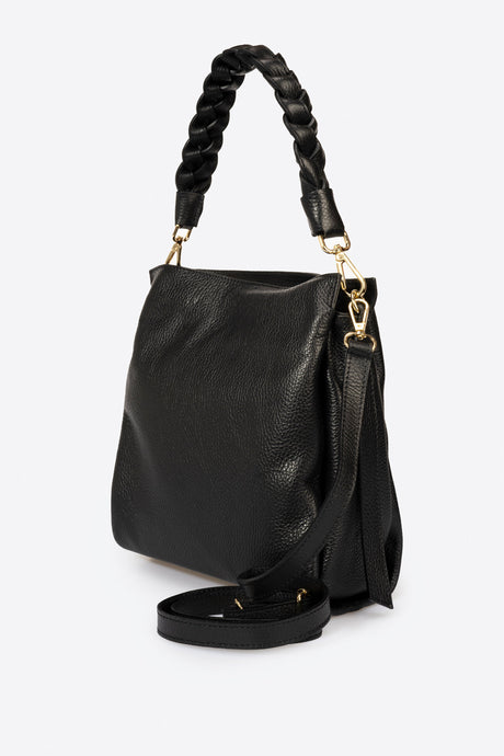 Myla Black Leather Bag by Prim & Proper - - Prim & Proper -