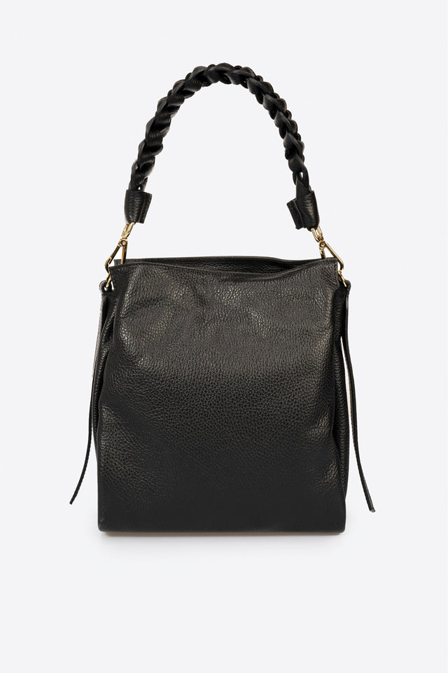 Myla Black Leather Bag by Prim & Proper - - Prim & Proper -