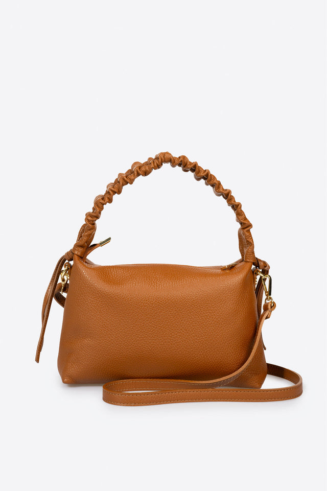 Aspen Black Leather Bag by Prim & Proper - Cognac - Prim & Proper -