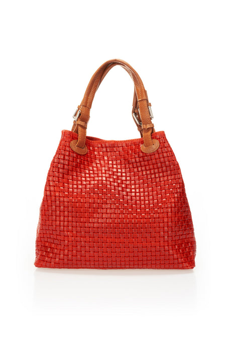 Aria Red Leather Bag by Prim & Proper - Red - Prim & Proper - 15 cm 30 cm 45 cm RED