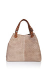 Aria Taupe Leather Bag by Prim & Proper - Taupe - Prim & Proper - 15 cm 30 cm 45 cm TAUPE