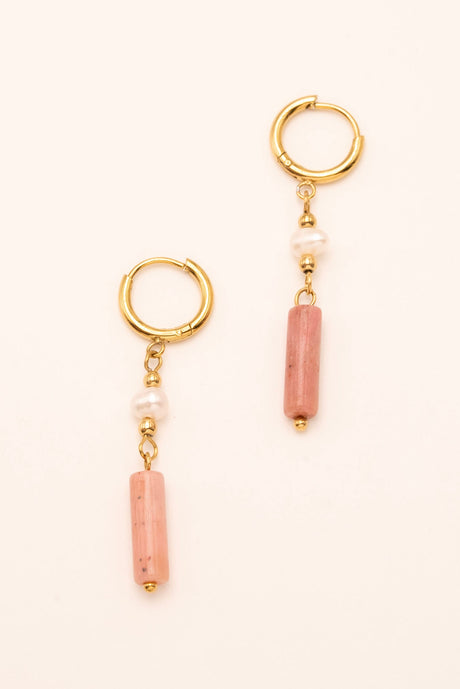 Earring Bohm Paris - Créoles Aena - Rhodonite - Bohm Paris - Earrings