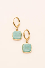 Earring Mini Créoles Bohm Paris - Chloefina - Amazonite - Bohm Paris - Earrings