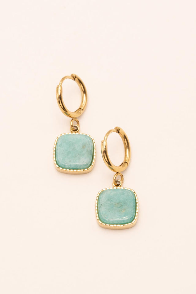 Earring Mini Créoles Bohm Paris - Chloefina - Amazonite - Bohm Paris - Earrings