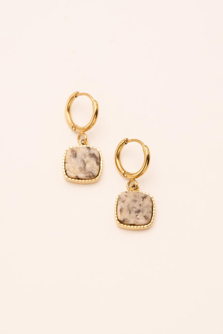 Earring Mini Créoles Bohm Paris - Chloefina - Jaspe Paysage - Bohm Paris - Earrings