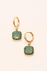 Earring Mini Créoles Bohm Paris - Chloefina - Malachite - Bohm Paris - Earrings