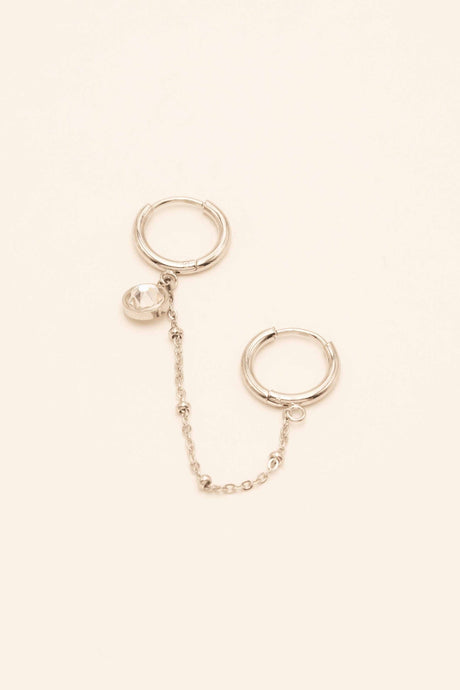 Mono-earrings Bohm Paris - Ayla - Silver cristal - Bohm Paris - Earrings