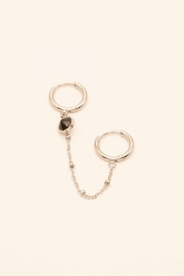 Mono-earrings Bohm Paris - Ayla - Silver black - Bohm Paris - Earrings