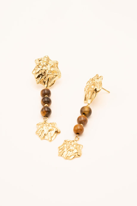 Earrings Bohm Paris - Dawson - Tiger's Eye - Bohm Paris - Earrings