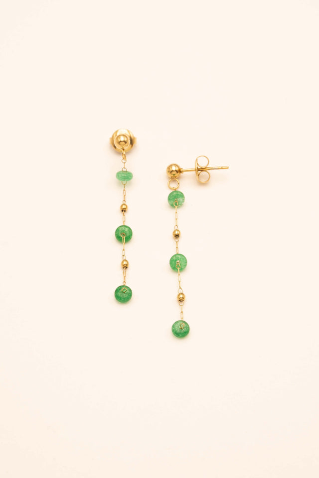 Earrings Bohm Paris - Ghada - Jaspe Greene - Bohm Paris - Earrings