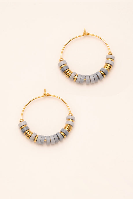 Earrings Bohm Paris - Moana - Blue Cendré - Bohm Paris - Earrings