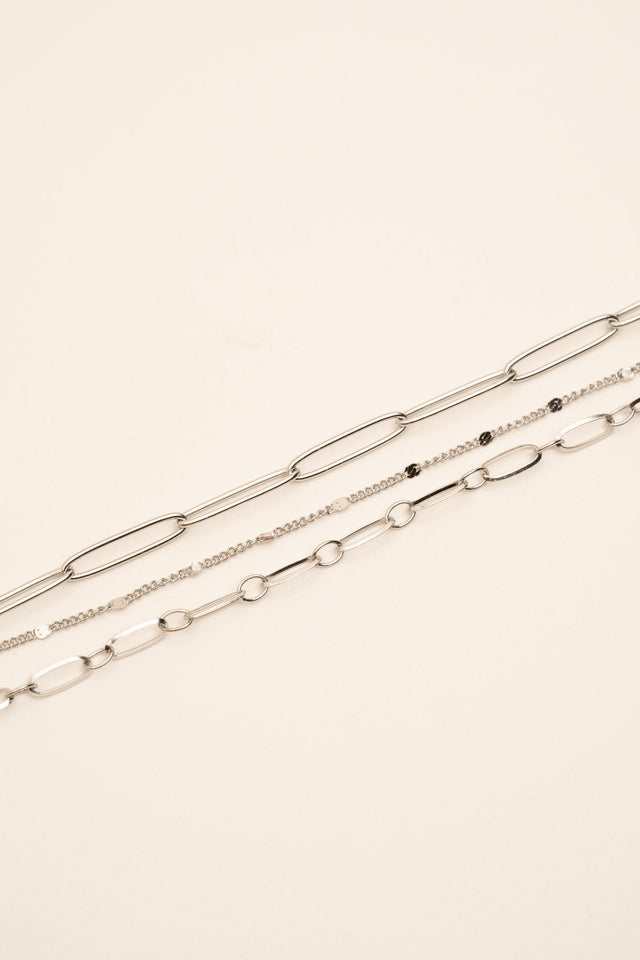 Silver Clophe Locker Bracelet - Default Title - Bohm Paris -