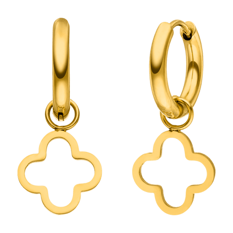 Simple Clover Earrings | 18k Gold Plated - Gold - Prim & Proper -