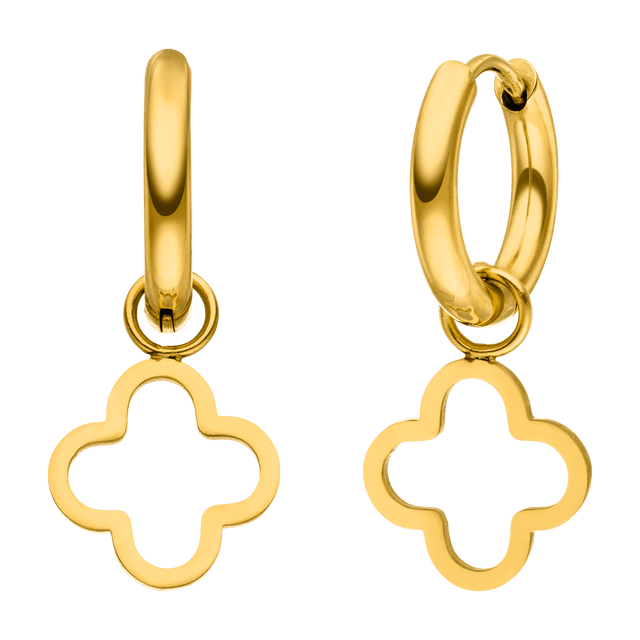 Simple Clover Earrings | 18k Gold Plated - Gold - Prim & Proper -
