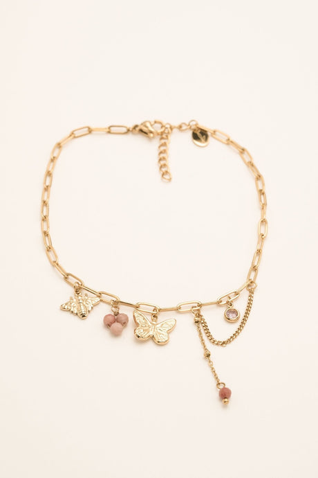 Ankle Chain Bohm Paris - Alicia - Rhodonite - Bohm Paris - Anklet