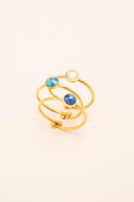 Boxs Ring Bys Bohm Paris - Ally - Doré - Blue Roi - Bohm Paris - Ring