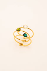 Boxs Ring Bys Bohm Paris - Ally - Doré - Emeraud - Bohm Paris - Ring