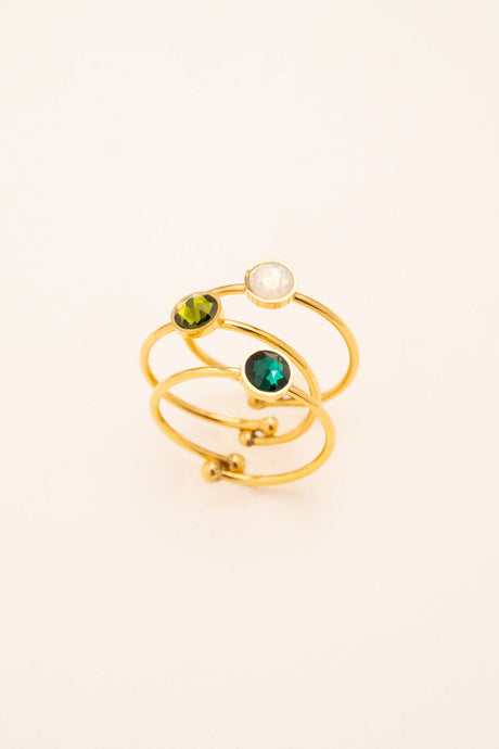 Boxs Ring Bys Bohm Paris - Ally - Doré - Emeraud - Bohm Paris - Ring