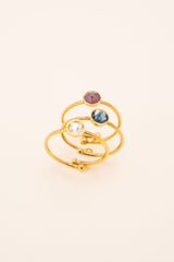 Boxs Ring Bys Bohm Paris - Ally - Doré - Prune - Bohm Paris - Ring
