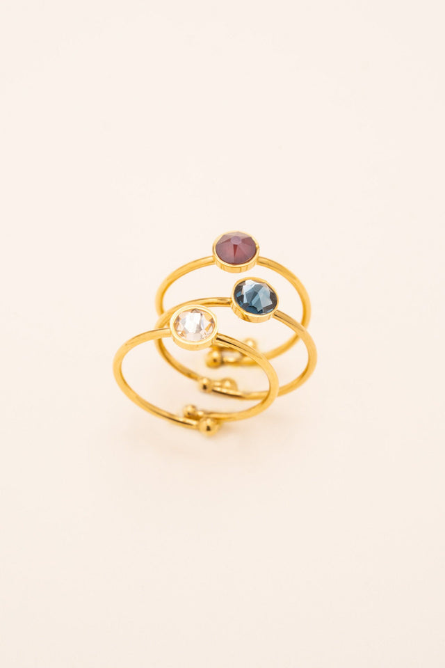Boxs Ring Bys Bohm Paris - Ally - Doré - Prune - Bohm Paris - Ring