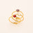 Boxs Ring Bys Bohm Paris - Ally - Doré - Red Carmin - Bohm Paris - Ring