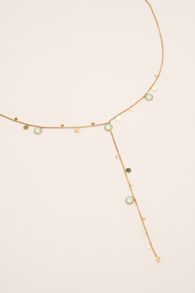 Necklace Bohm Paris - Khalissa Y - Light Green Opal - Bohm Paris - Necklace