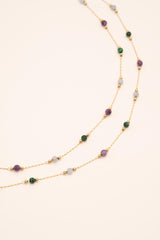 Necklace Bohm Paris - 2 In 1 - Amazonite Malachite Amethyste - Bohm Paris - Necklace