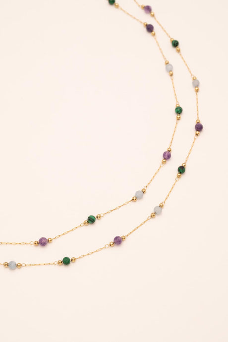 Necklace Bohm Paris - Nerrina - Amazonite Malachite Amethyste - Bohm Paris - Necklace