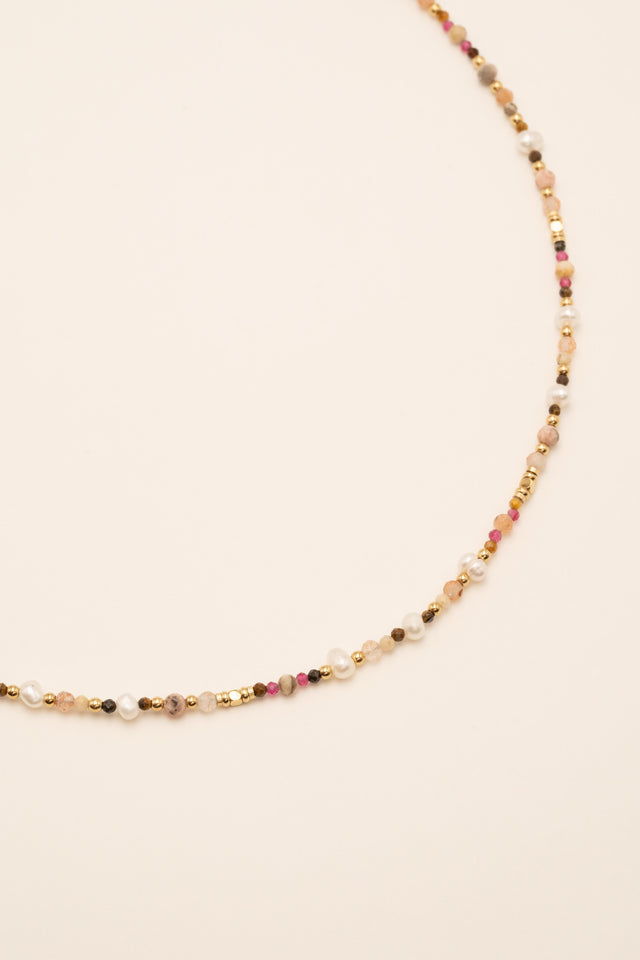 Necklace Bohm Paris - Pricia - Rhodonite tiger's Eye - Bohm Paris - Necklace