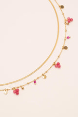 Necklace Bohm Paris - Sara - Grey Fuschia - Bohm Paris - Necklace