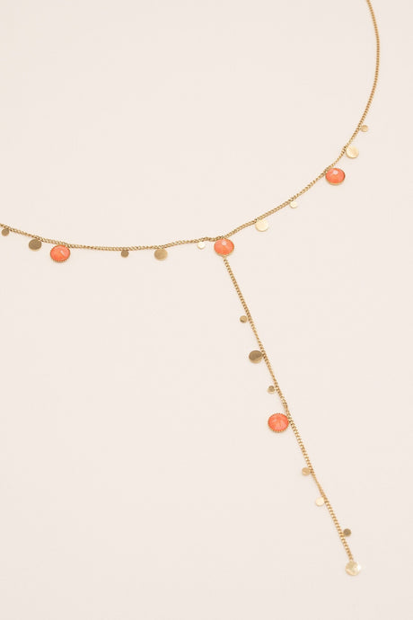 Necklace Bohm Paris - Khalissa Y - Orange Electric - Bohm Paris - Necklace