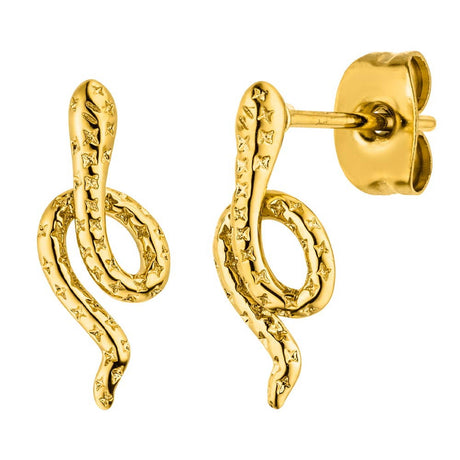 Looping Snake Earrings | 18k Gold Plated - Gold - Prim & Proper -