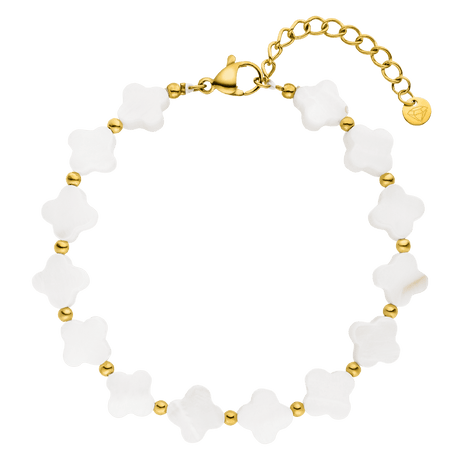 White Clovers Anklet | 18k Gold Plated - - Prim & Proper -