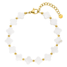 White Clovers Anklet | 18k Gold Plated - Gold - Prim & Proper -