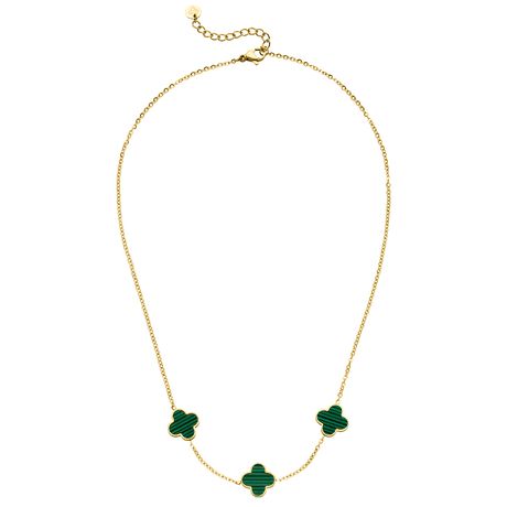 Clover Green Necklace | 18k Gold Plated - - Prim & Proper -