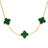 Clover Green Necklace | 18k Gold Plated - Gold - Prim & Proper -