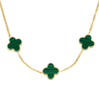 Clover Green Necklace | 18k Gold Plated - Gold - Prim & Proper -