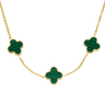 Clover Green Necklace | 18k Gold Plated - Gold - Prim & Proper -