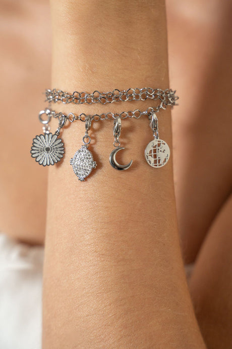 Bohm Paris Charm - Silver Globe - - Bohm Paris - Charms